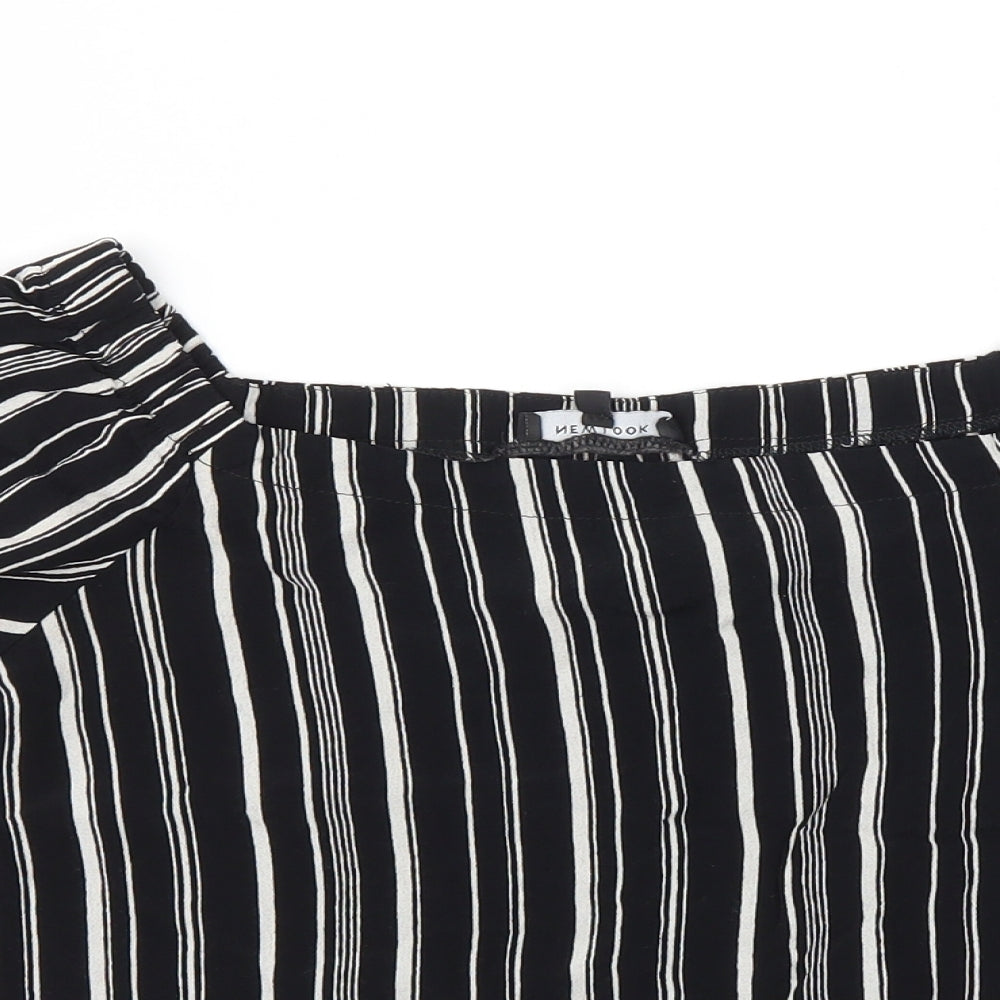 Womens UK Size 8 New Look Black Basic Blouse