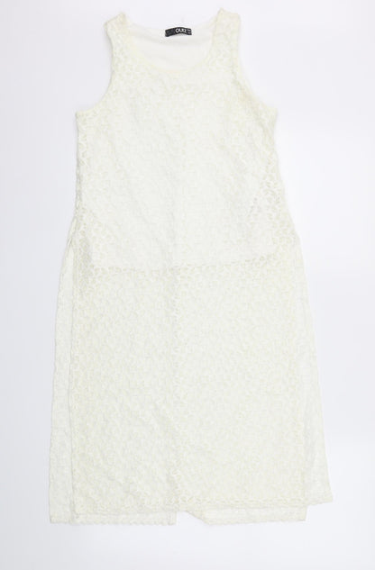 Womens UK Size 10 Quiz Ivory Basic T-Shirt