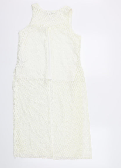 Womens UK Size 10 Quiz Ivory Basic T-Shirt