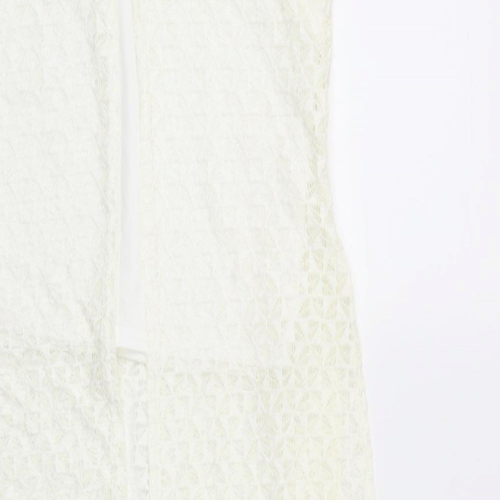 Womens UK Size 10 Quiz Ivory Basic T-Shirt