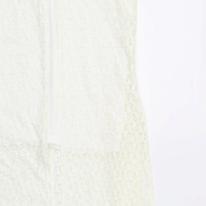 Womens UK Size 10 Quiz Ivory Basic T-Shirt