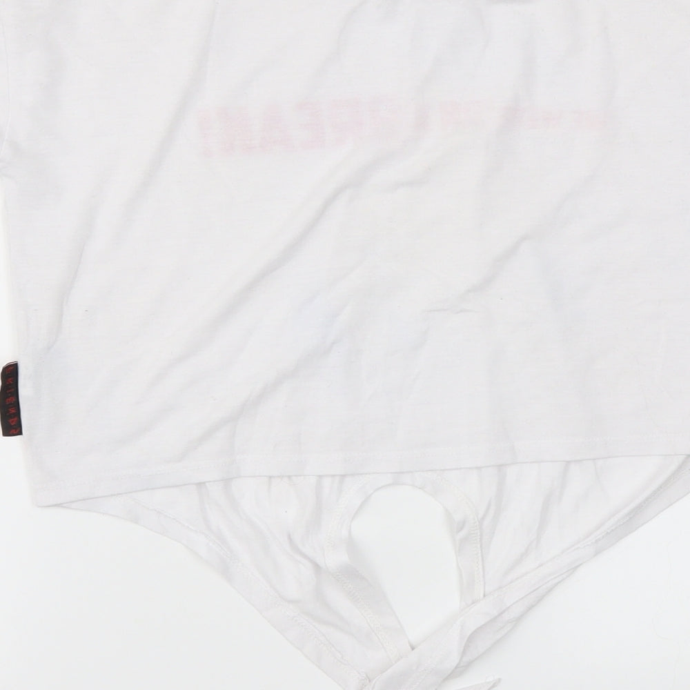 Primark Womens White   Basic T-Shirt Size 4