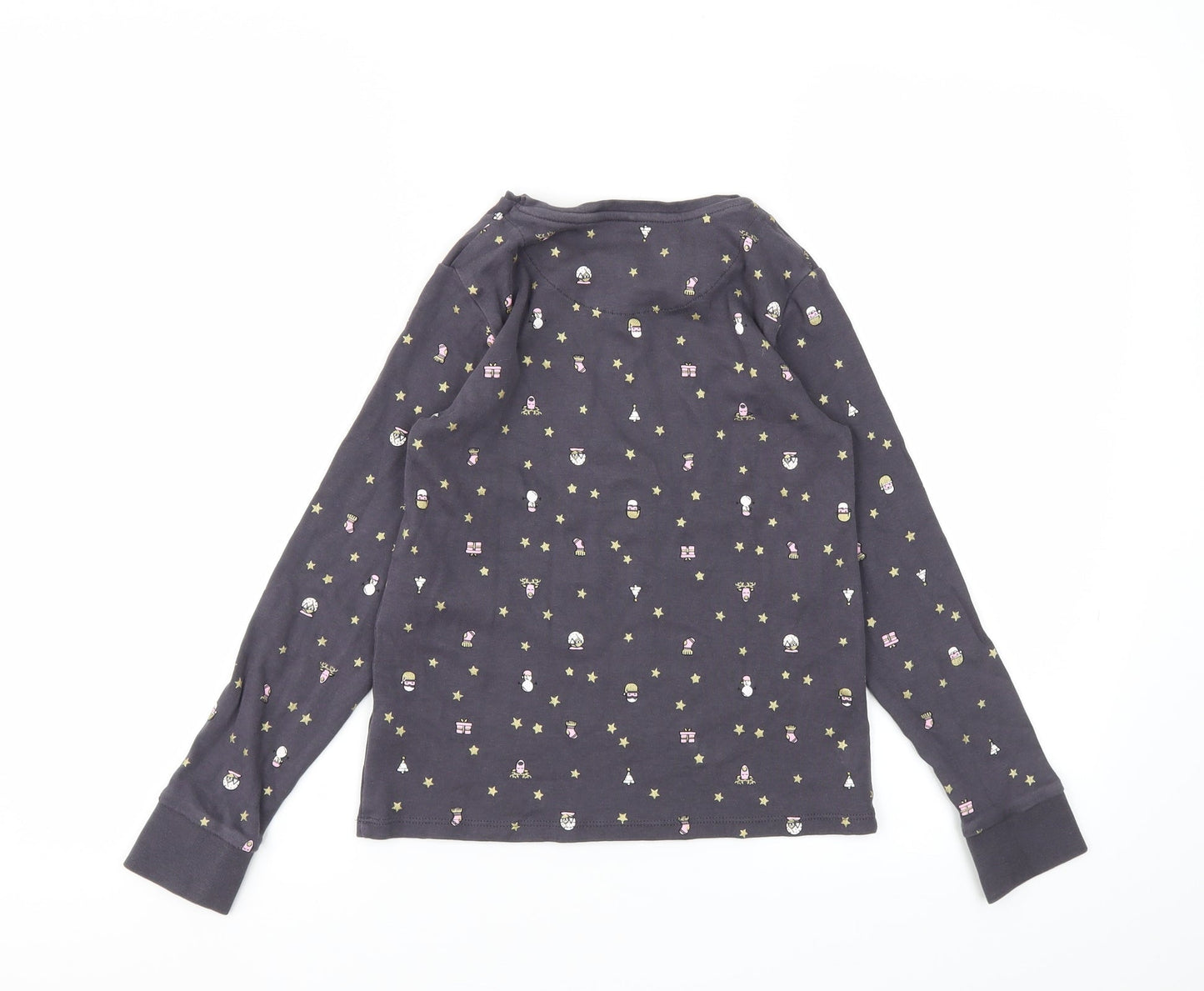 George Girls Grey Animal Print  Top Pyjama Top Size 10-11 Years