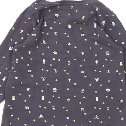 George Girls Grey Animal Print  Top Pyjama Top Size 10-11 Years