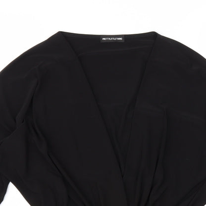 Pretty Little Thing  Womens Black   Bodysuit One-Piece Size 10