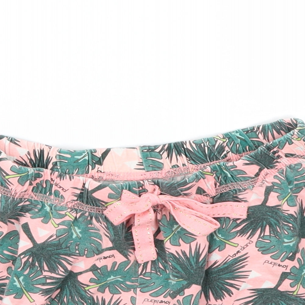 Primark Womens Green Floral  Cut-Off Shorts Size 2XS - Stretch waistband