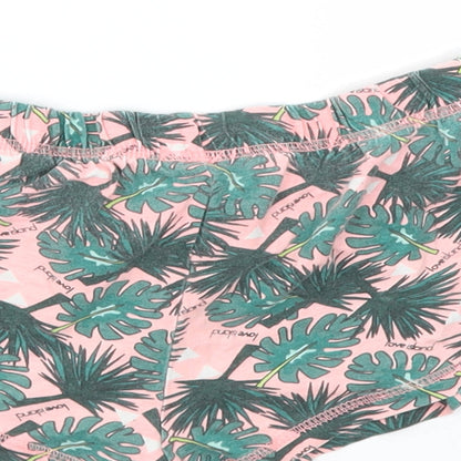 Primark Womens Green Floral  Cut-Off Shorts Size 2XS - Stretch waistband