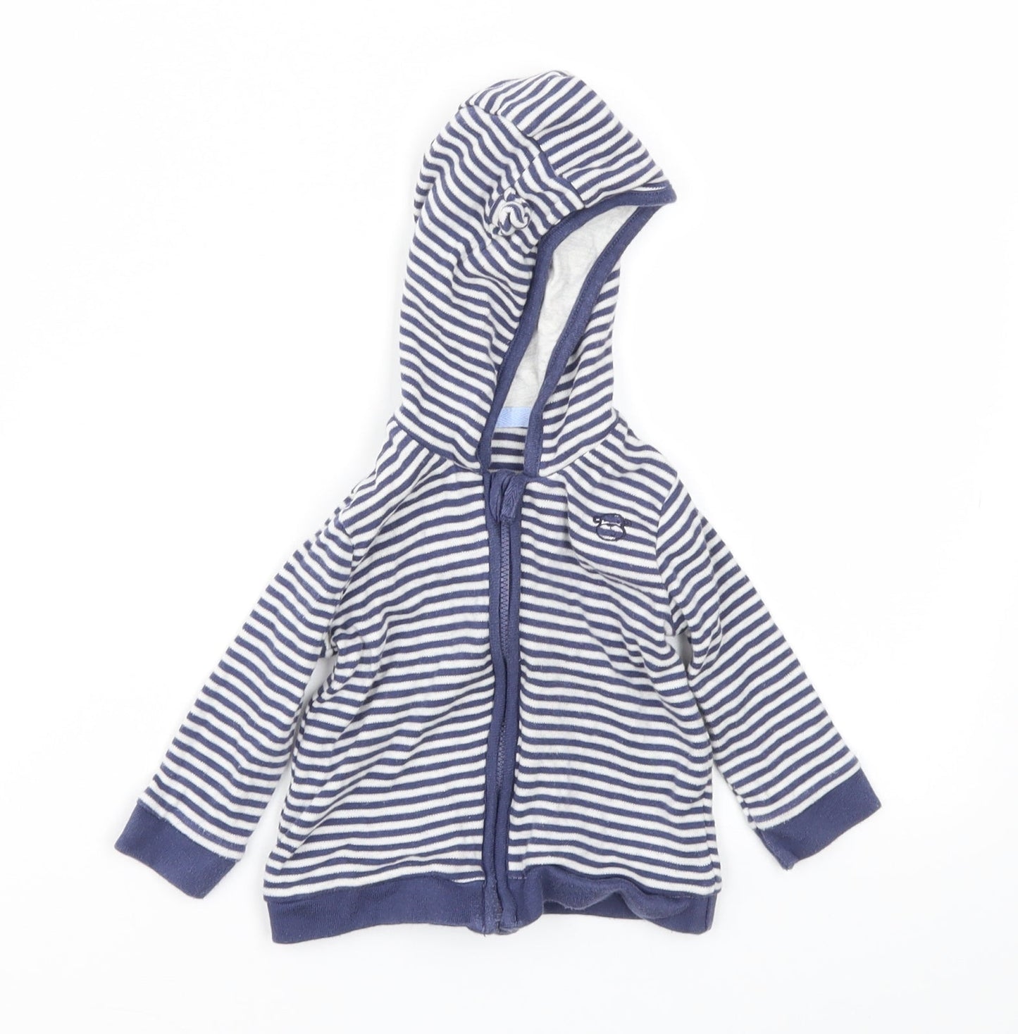 George Boys Blue Striped  Basic Jacket Jacket Size 3-6 Months