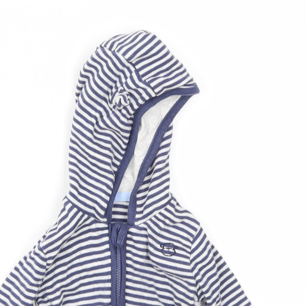 George Boys Blue Striped  Basic Jacket Jacket Size 3-6 Months
