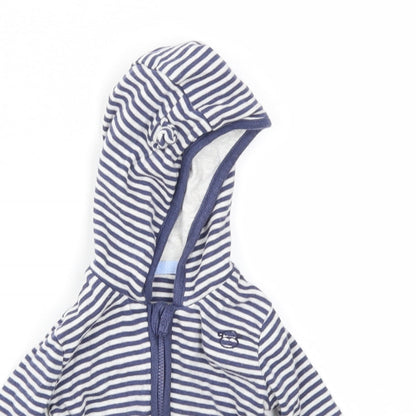 George Boys Blue Striped  Basic Jacket Jacket Size 3-6 Months