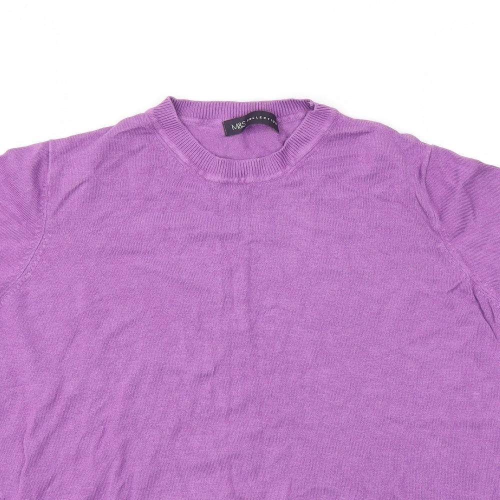 M&S Womens Pink   Basic T-Shirt Size 12