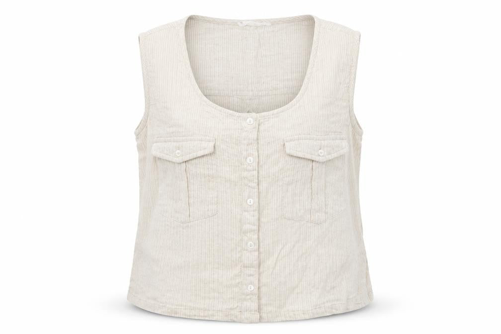 Womens UK Size L Mango Beige Basic T-Shirt