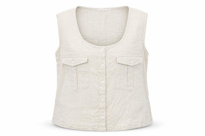 Womens UK Size L Mango Beige Basic T-Shirt