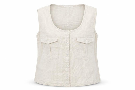 Womens UK Size L Mango Beige Basic T-Shirt