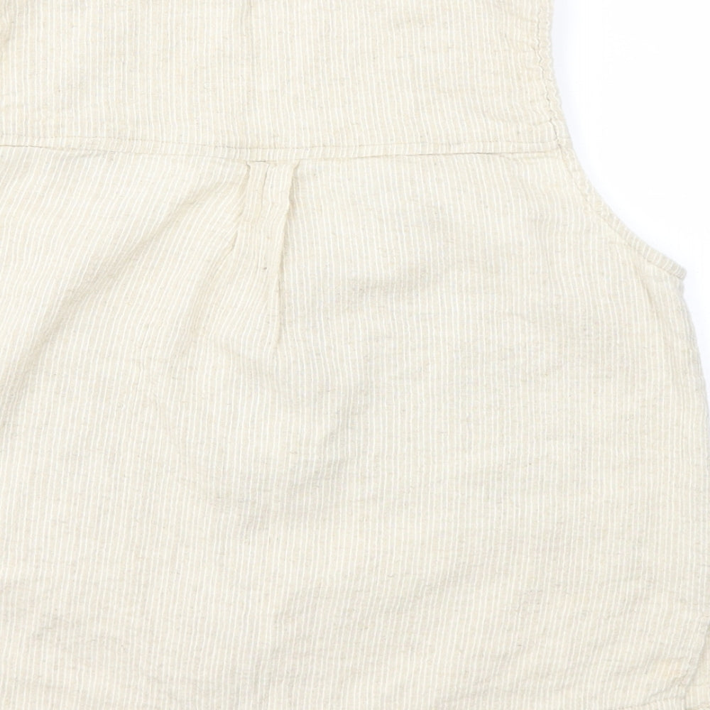 Womens UK Size L Mango Beige Basic T-Shirt