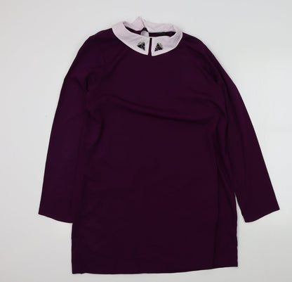 Boohoo Womens Purple   Basic Blouse Size 12