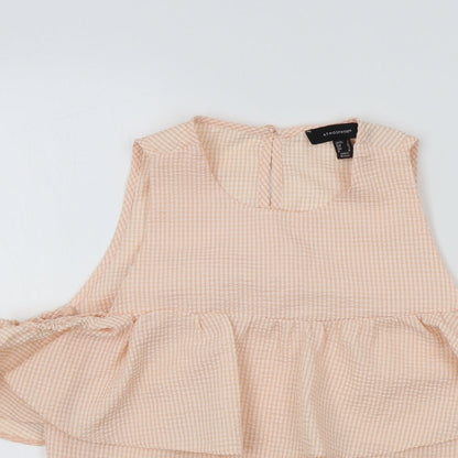 Primark Womens Orange Colourblock  Basic Blouse Size 4