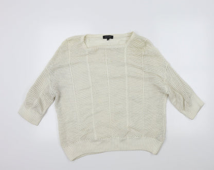 Womens UK Size 18 New Look White Pullover Jumper