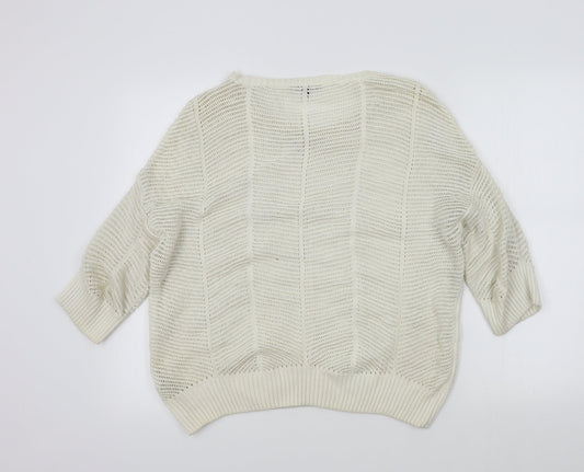 Womens UK Size 18 New Look White Pullover Jumper