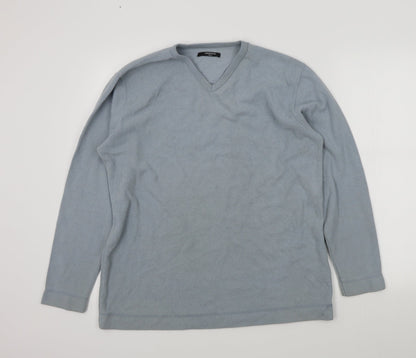 st bernards Mens Blue   Henley Jumper Size S