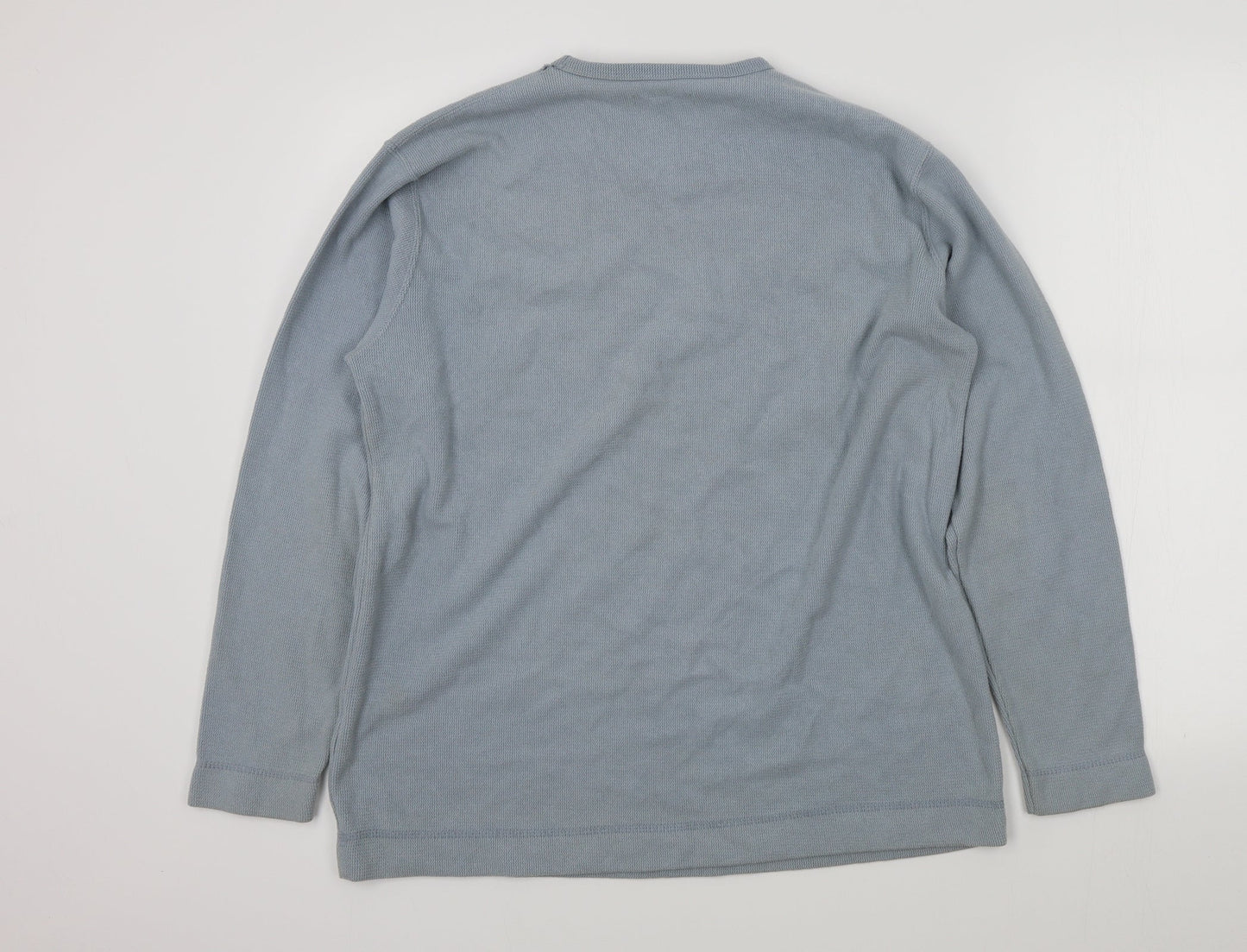 st bernards Mens Blue   Henley Jumper Size S