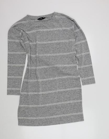 F&F Womens Grey Striped  A-Line  Size 10