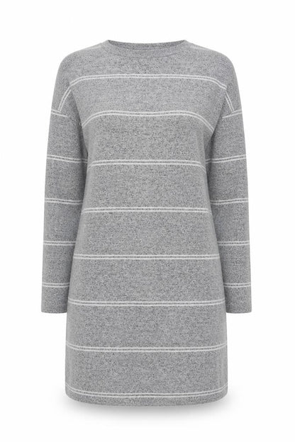 F&F Womens Grey Striped  A-Line  Size 10