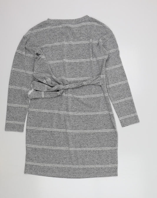 F&F Womens Grey Striped  A-Line  Size 10