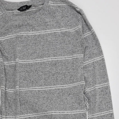 F&F Womens Grey Striped  A-Line  Size 10