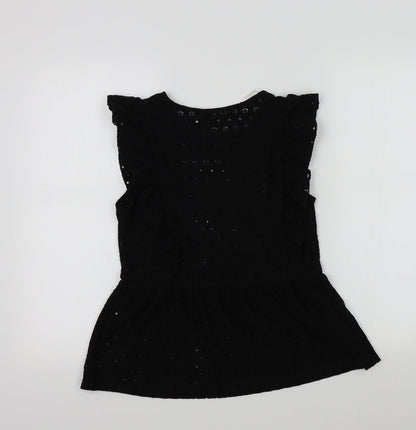 F&F Womens Black Colourblock  Basic Blouse Size 8