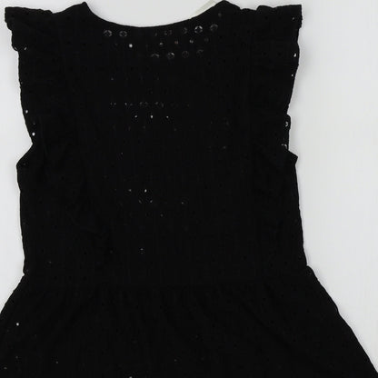 F&F Womens Black Colourblock  Basic Blouse Size 8