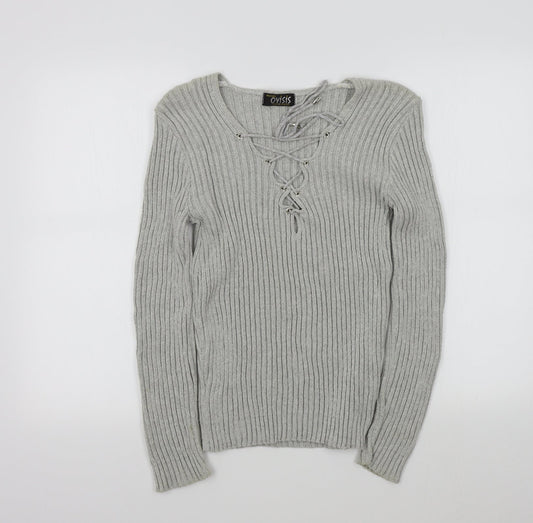 Womens UK Size M oyisis Grey Pullover Jumper