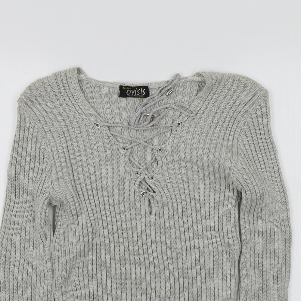 Womens UK Size M oyisis Grey Pullover Jumper