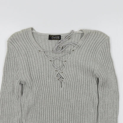 Womens UK Size M oyisis Grey Pullover Jumper