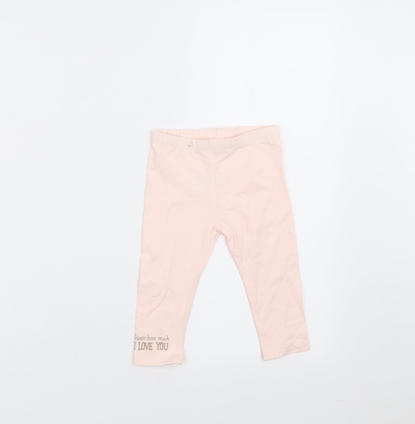 M&Co Girls Pink    Trousers Size 6-9 Months  - guess how much i love you