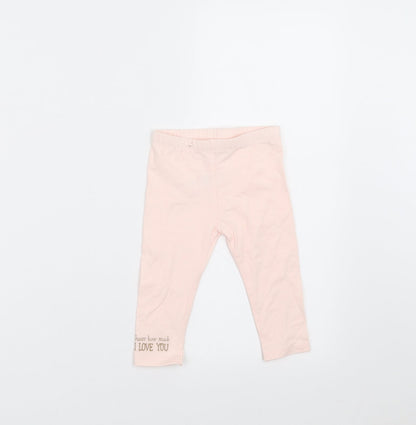 M&Co Girls Pink    Trousers Size 6-9 Months  - guess how much i love you