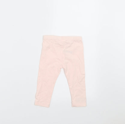 M&Co Girls Pink    Trousers Size 6-9 Months  - guess how much i love you