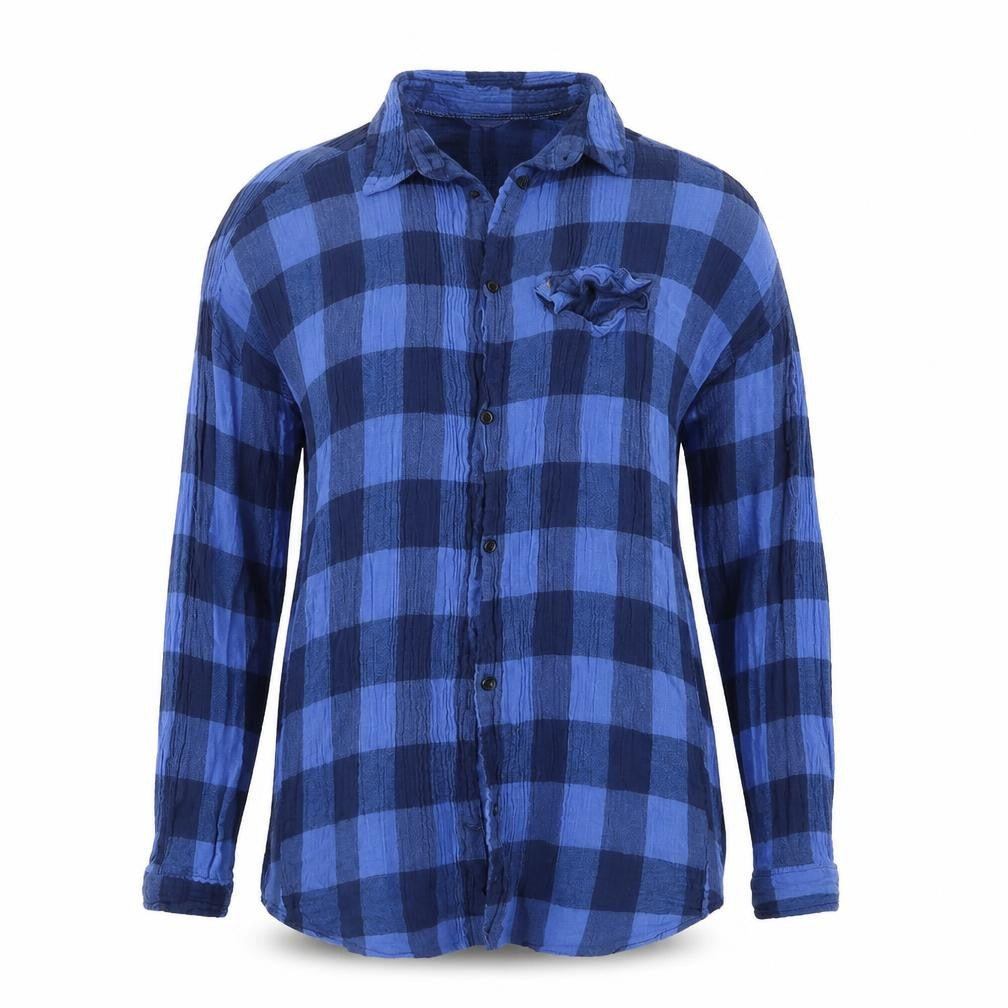 Womens UK Size XS Lee Blue Basic Button-Up
