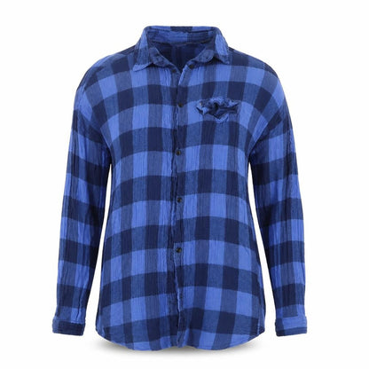 Womens UK Size XS Lee Blue Basic Button-Up