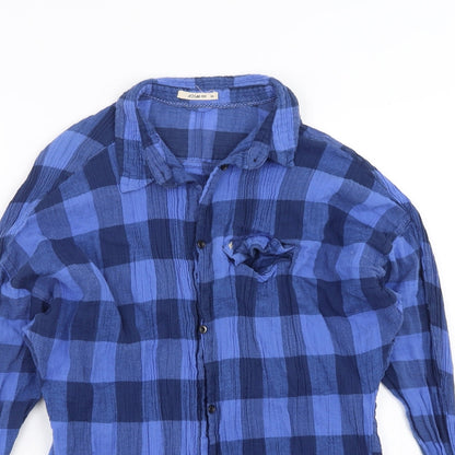 Womens UK Size XS Lee Blue Basic Button-Up
