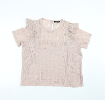Womens UK Size 18 New Look Pink Basic Blouse