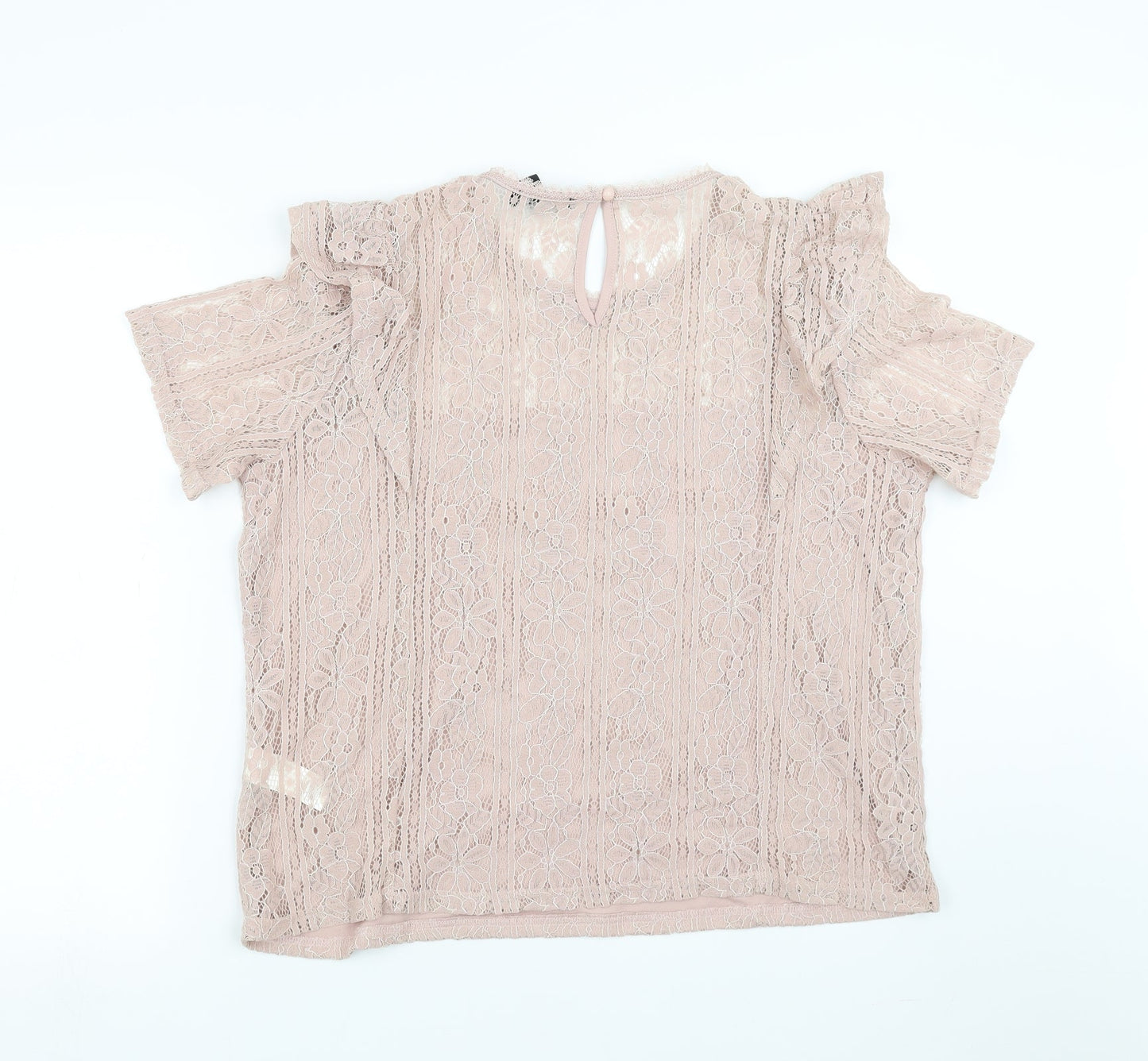 Womens UK Size 18 New Look Pink Basic Blouse