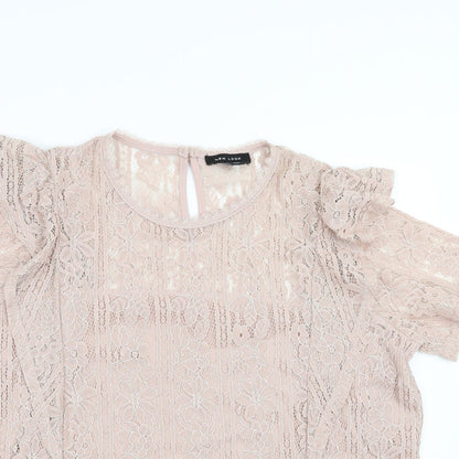 Womens UK Size 18 New Look Pink Basic Blouse