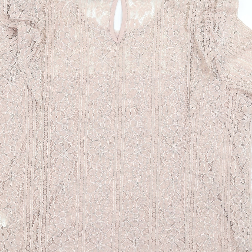 Womens UK Size 18 New Look Pink Basic Blouse