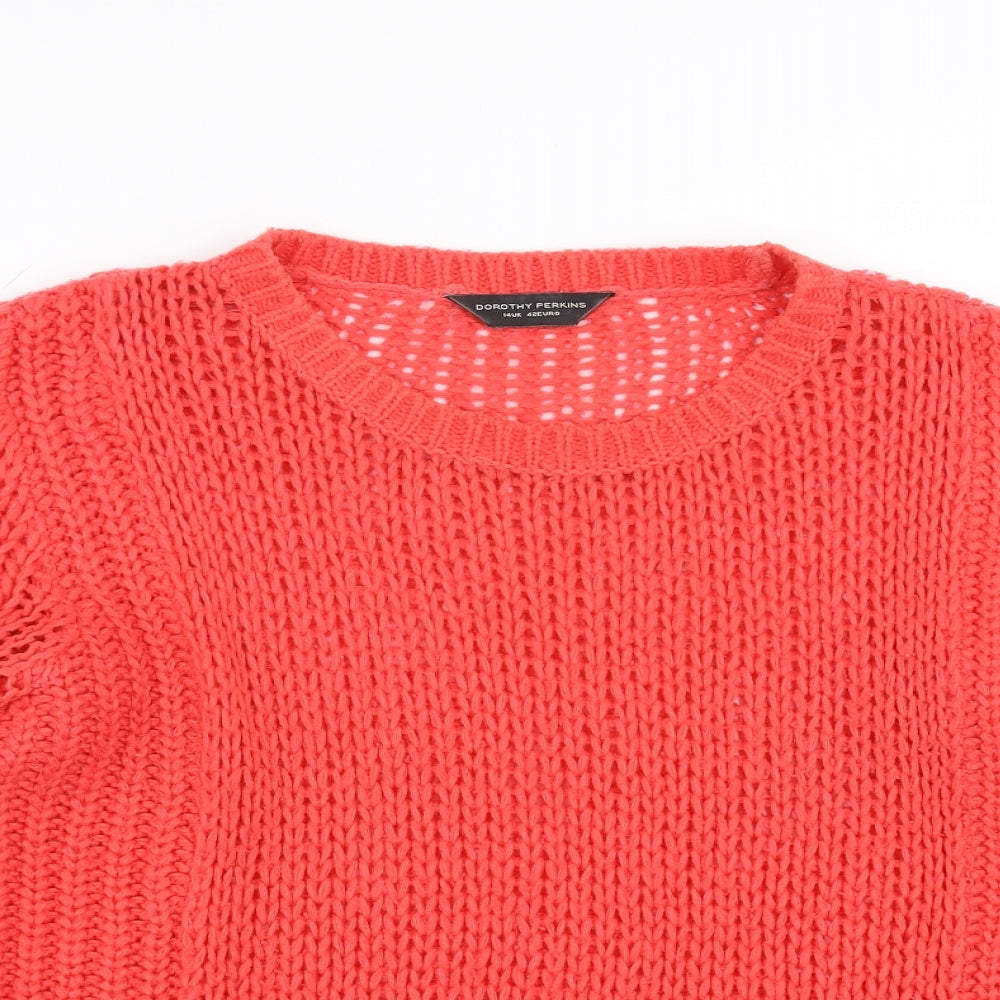 Womens UK Size 14 Dorothy Perkins Red Pullover Jumper