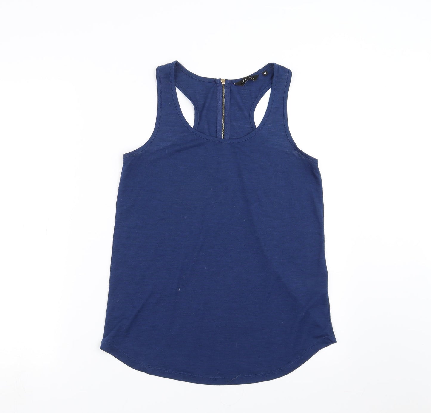 Womens UK Size 12 New Look Blue Basic Tank