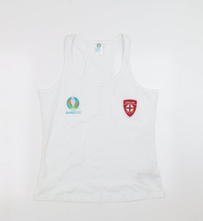 EURO2020 Womens White   Basic Tank Size 14