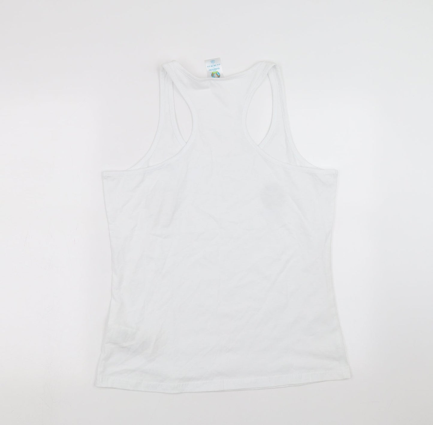 EURO2020 Womens White   Basic Tank Size 14