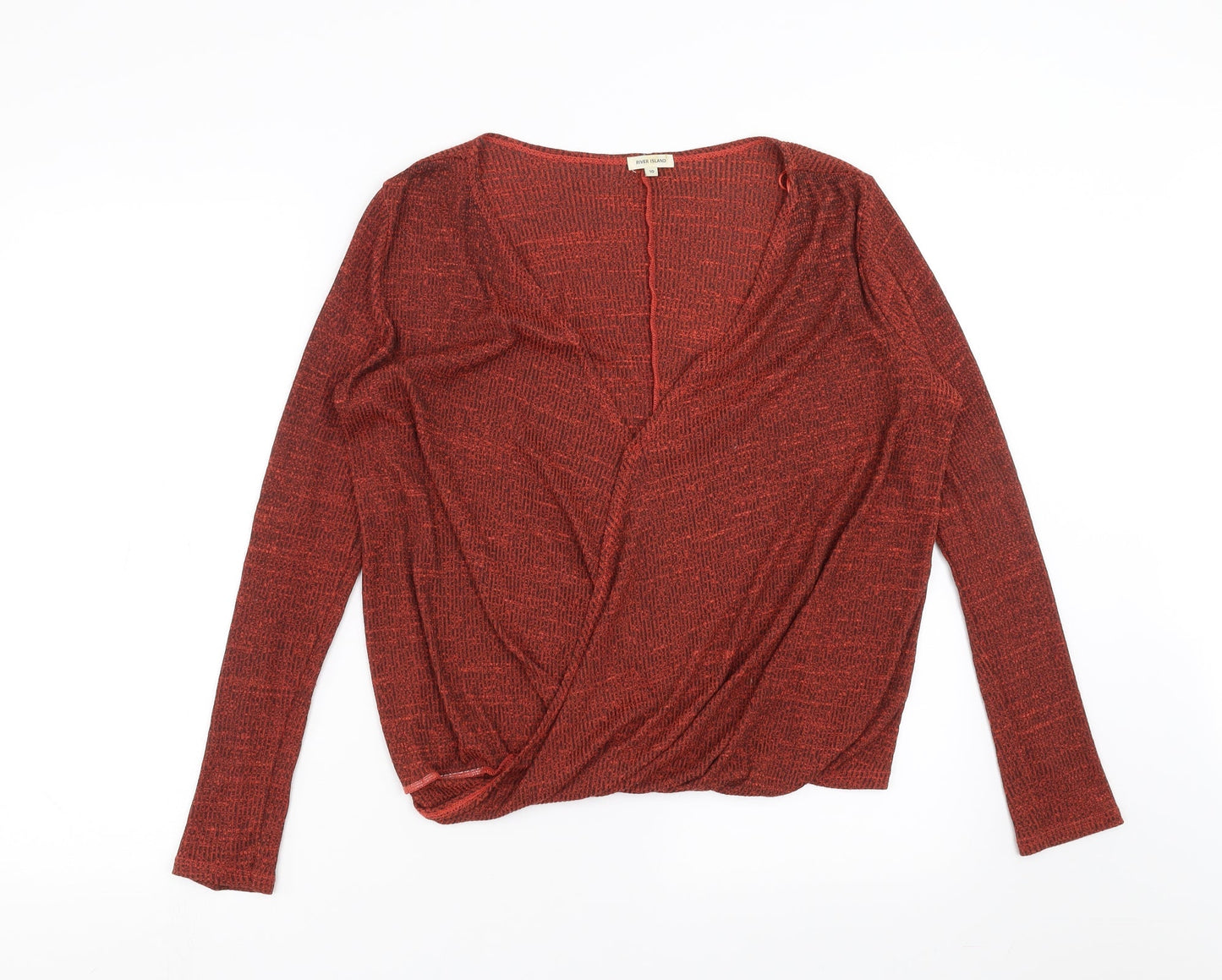 Womens UK Size 10 River Island Orange Pullover Jumper