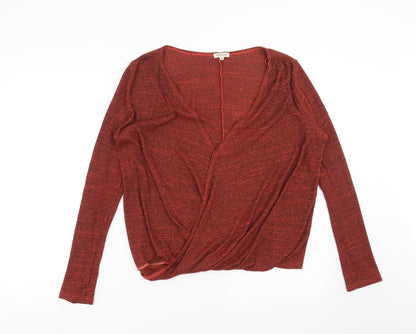 Womens UK Size 10 River Island Orange Pullover Jumper